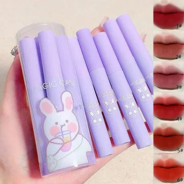 Magic Casa Rabbit Mate Lipstick Set 6 Pcs